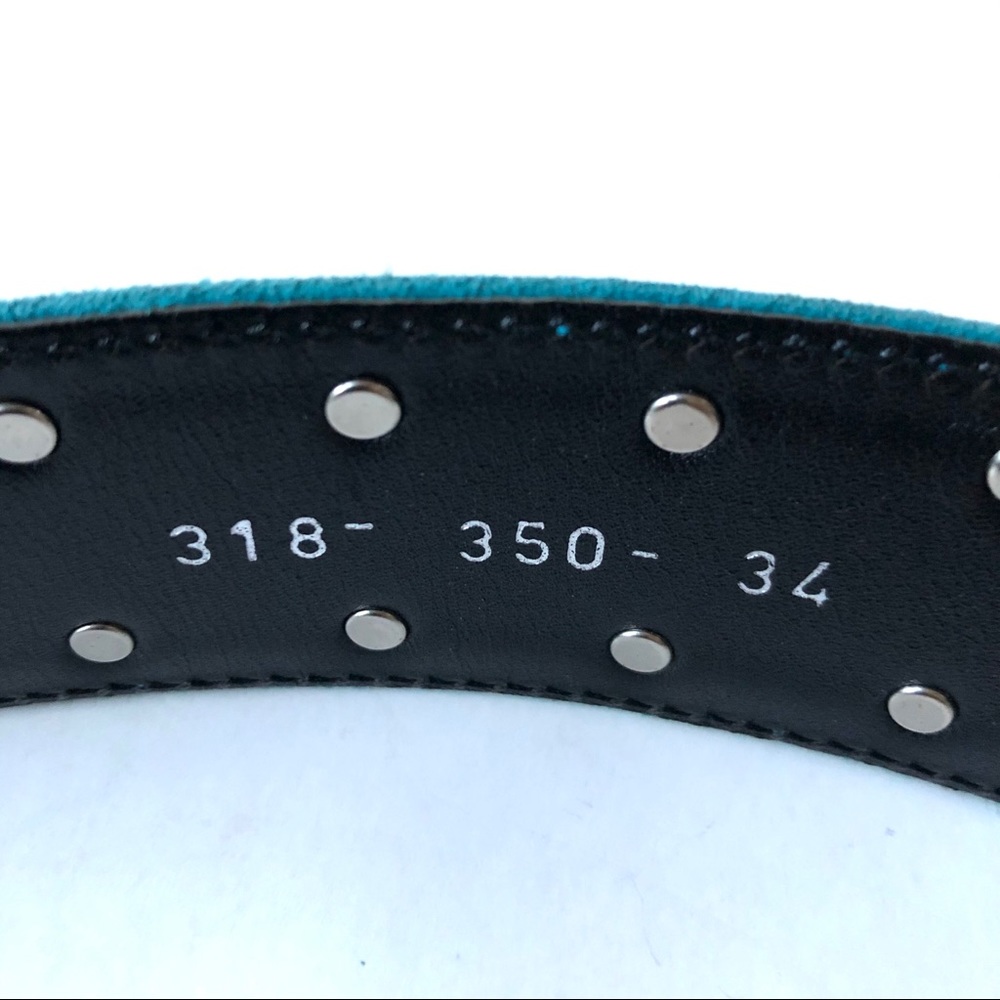 ESCADA Suede & Chrome Studded Belt - Picture 3 of 7